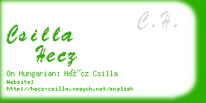 csilla hecz business card